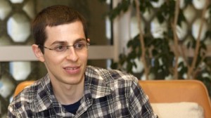Gilad Shalit, as he looks today. Although skinny, he looks happy and healthy.