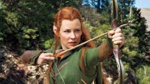 Tauriel (Evangeline Lilly), the uniquely badass elf, showing the orcs what she's made of.