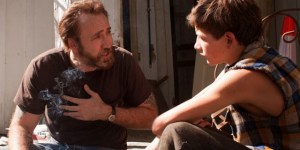 Joe (Nicolas Cage) giving some good, worldly advice to young Gary (Tye Sheridan).
