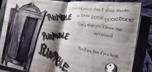 A page from the Babadook's actual book. The poetry is as fantastic as it is unsettling.