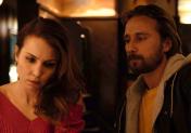 Nadia, looking good but ditressed with Eric Deeds (Matthias Schoenaerts) at Cousin Marv's.