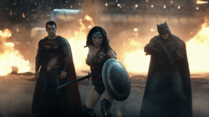 Superman and Batman on the same side (shocking!), along with Wonder Woman (centre, Gal Gadot), to take down Doomsday.